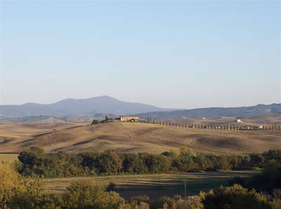 Vista dell'Amiata da Bagno vignoni